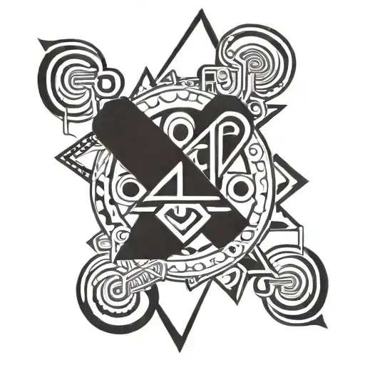 Colombian Native American tattoo design idea