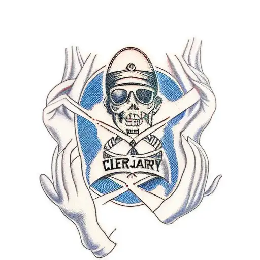 white gloves and black pants tattoo design idea