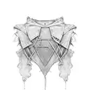frayed and patched cape tattoo design idea