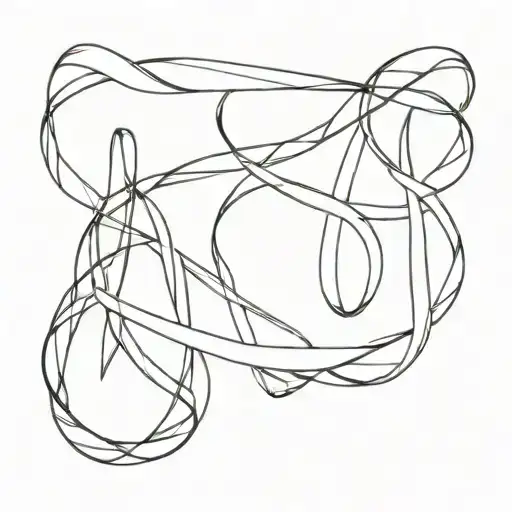 Ribbon for rhythmic gymnastics tattoo design idea