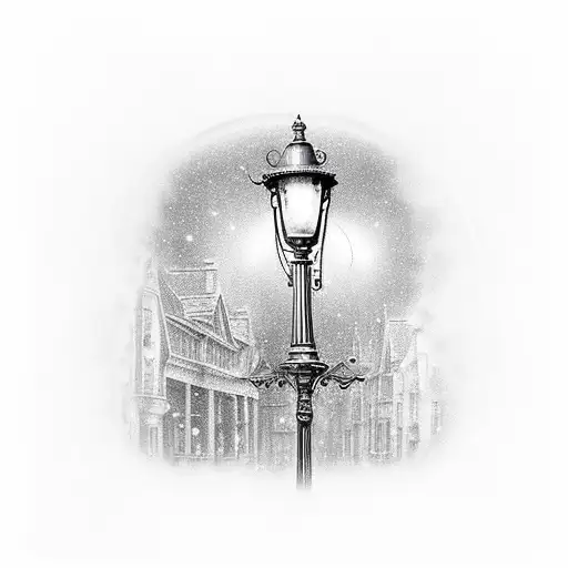 The lamp-post in Narnia tattoo design idea