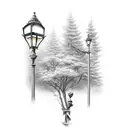 The lamp-post in Narnia tattoo design idea