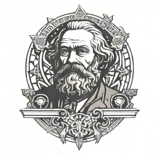 Karl-Marx-Monument tattoo design idea