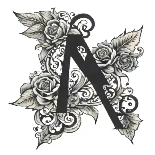 Incorporate your last name into a Roman numeral design tattoo design idea