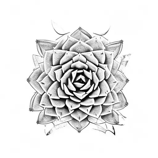 succulents tattoo design idea