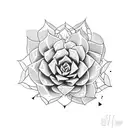 succulents tattoo design idea