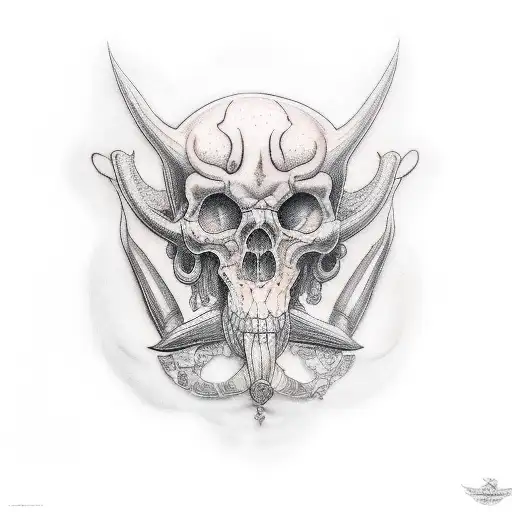 baal god tattoo design idea