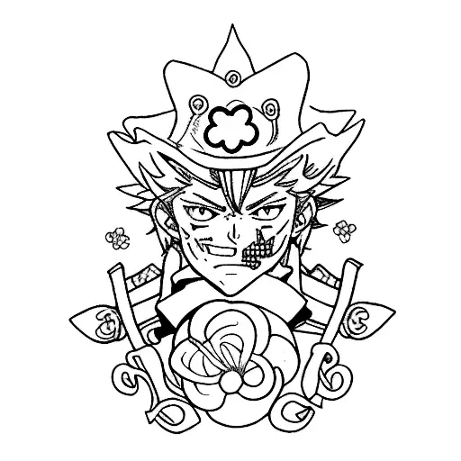 a clover tattoo. inspired by the anime black clover tattoo design idea