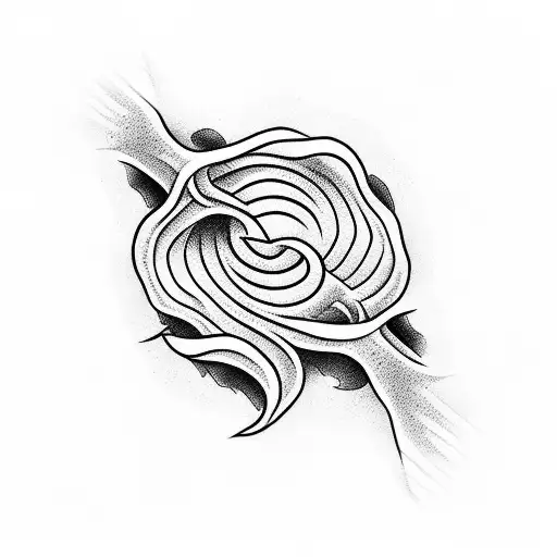 Waves Hand Death Wind tattoo design idea
