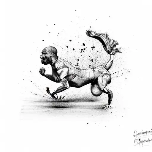 paralympic athletics sprinter tattoo design idea