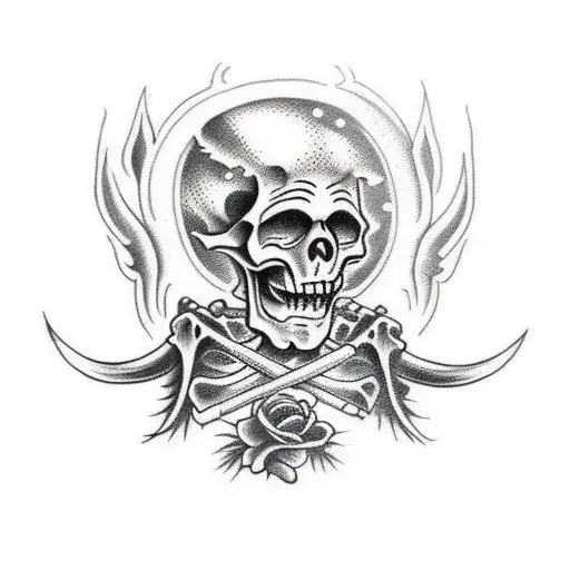 Dark And Mysterious Skull Warrior Tshirt, Skull, Sword, Tattoo PNG  Transparent Image and Clipart for Free Download