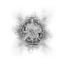Underworld with souls floating in water tattoo design idea