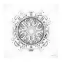 Underworld with souls floating in water tattoo design idea