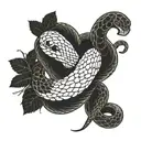 snake wrapped around heart tattoo design idea
