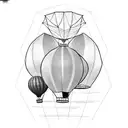 hot air balloon  tattoo design idea