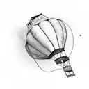 hot air balloon  tattoo design idea