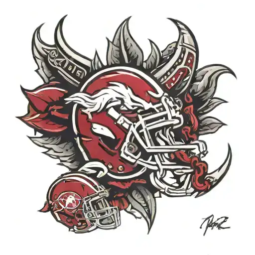 alabama crimson tide football tattoo design idea