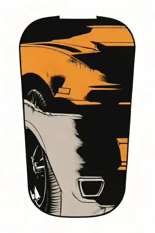 chevy 1969 camaro outline tattoo design idea