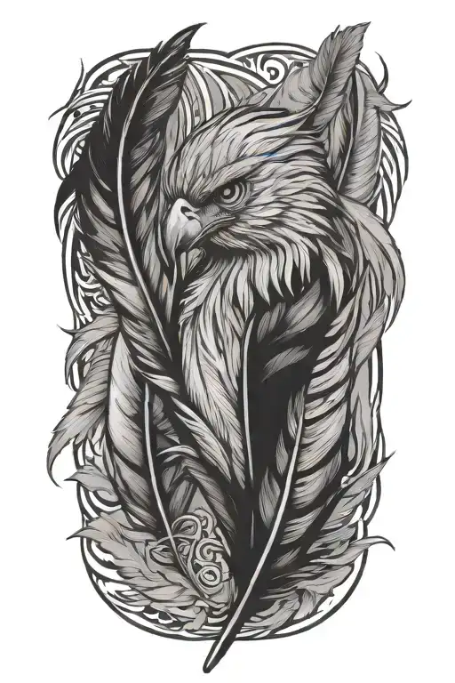 feathers  tattoo design idea