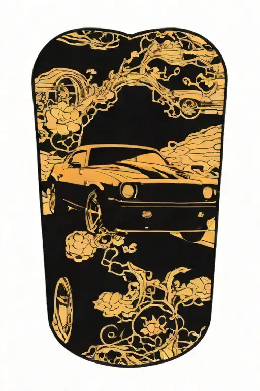 chevy 1970  camaro outline tattoo design idea