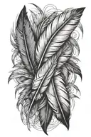 feathers no bird  tattoo design idea