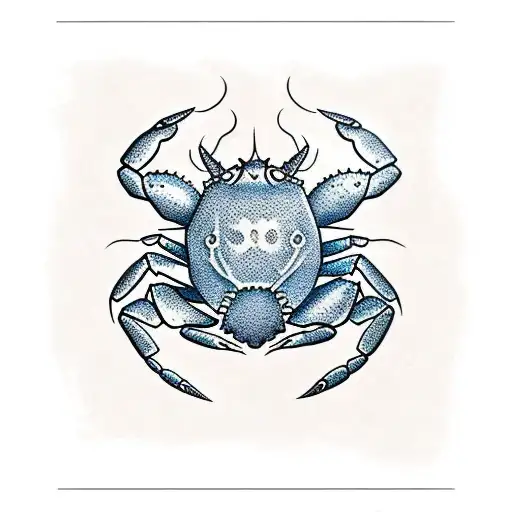 crab skull scary silhouette tattoo logo design Stock Vector | Adobe Stock
