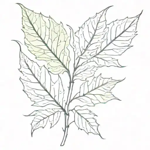 leaf transforming tattoo design idea