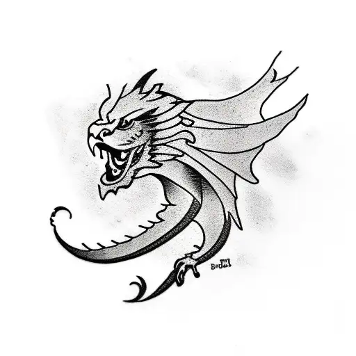 Dragon lion Philippines eagle tattoo design idea
