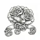 Black Lives Matter fist with broken chains and roses tattoo design idea