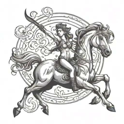 Female Centaur tattoo design idea