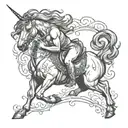 Female Centaur tattoo design idea
