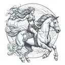 Female Centaur tattoo design idea