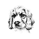 cocker spaniel tattoo design idea