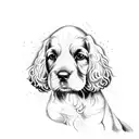 cocker spaniel tattoo design idea