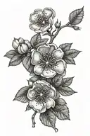 hawthorn flower sister tattoo tattoo design idea