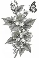 hawthorn flower sister tattoo tattoo design idea