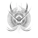 infinity sign with feather tattoo design idea