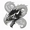game of thrones inspired dragon skull design tattoo design idea