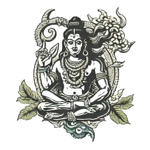 lord shiva armband tattoo design idea