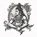 lord shiva armband tattoo design idea