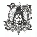 lord shiva armband tattoo design idea