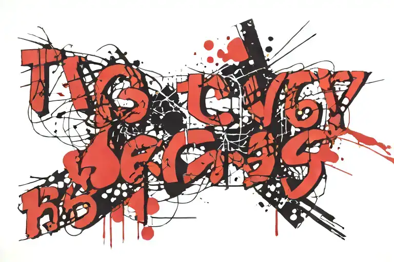 text '667' tattoo design idea
