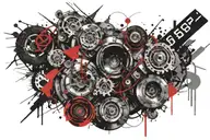 the number 667 tattoo design idea