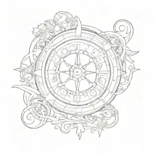 the wheel of time book tattoo design idea