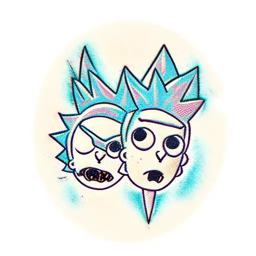 rick n morty tattoo design idea