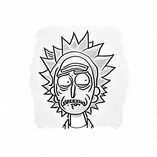 rick n morty tattoo design idea