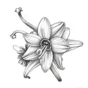 daffodil, daisy, Lily of the valley  tattoo design idea
