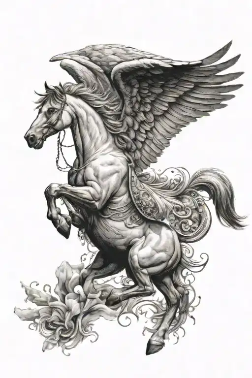 pegasus tattoo design idea