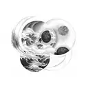 triple moon goddess tattoo design idea