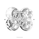 triple moon tattoo design idea